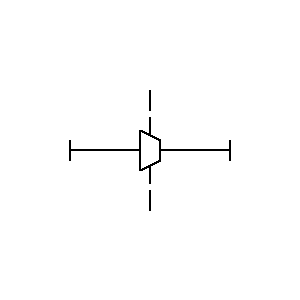 Symbol: direct part - część prosta z przegrodą ciśnieniową