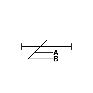 Symbol: direct part - część bezpośrednia składająca się z dwóch systemów dystrybucji, zwanych tutaj A i B (forma ujednolicona)