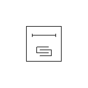 Symbol: transmission technology - Linia opóźniająca powierzchniowej fali akustycznej (SAW)