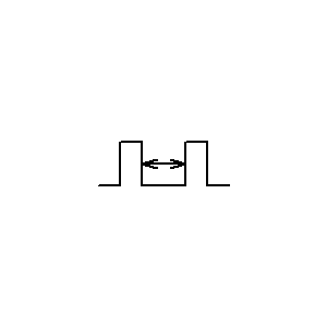 Symbol: modulacja impulsów - modulacja impulsów przez przerwy między impulsami