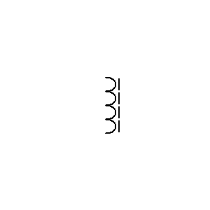 Symbol: cewki - cewka z przerywanym rdzeniem