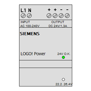 Symbol: plc - Źródło dla AC - DC LOGO