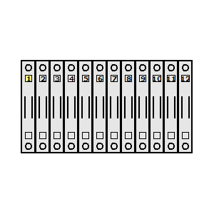 Symbol: electronice - Bornera x 12