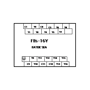 Symbol: fatek - FBs-16Y