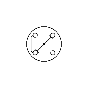 Symbol: switches - single pole changeover switch