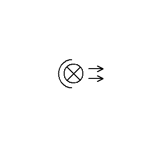 Symbol: oprawy oświetleniowe - projektor o swietle skupionym