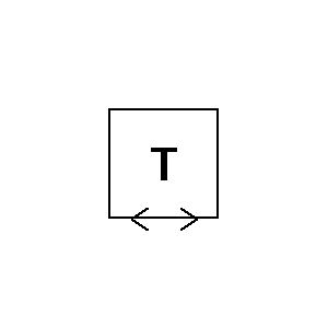 Symbol: sprzęt telekomunikacyjny - telegraficzna aparatura nadawczo-odbiorcza, dwukierunkowy simpleks