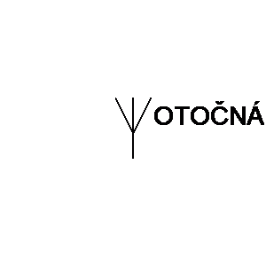 Symbol: anteny - antena obrotowa