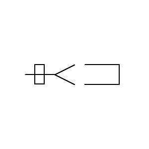 Symbol: anteny - niska antena parab. reflektor z prostokątnym falowodem