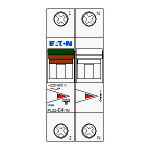 Symbol: eaton - PLZ4-C4-1N