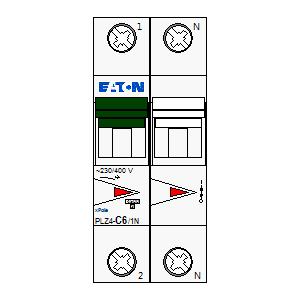 Symbol: eaton - PLZ4-C6-1N