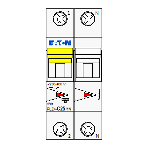 Symbol: eaton - PLZ4-C25-1N