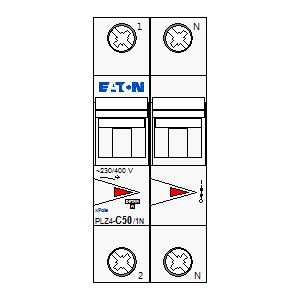 Symbol: eaton - PLZ4-C50-1N