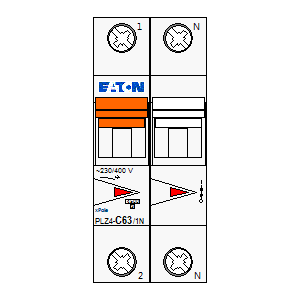 Symbol: eaton - PLZ4-C63-1N