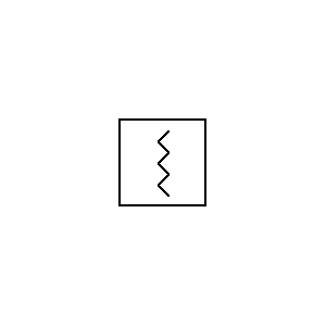 Symbol: sprzęt telekomunikacyjny - tłumik, element tłumiący