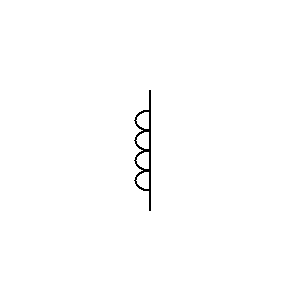 Symbol: przekładnik prądowy - przekładnik prądowy z jednym uzwojeniem wtórnym z jednym odczepem - 2-biegunowy