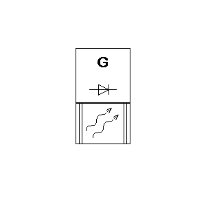 Symbol: generatory - generator diod termoemisyjnych z radioaktywnym źródłem ciepła