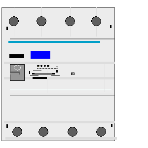 Symbol: wyłączniki automatyczne - Wyłącznik automatyczny Hager CD 463J 63 A