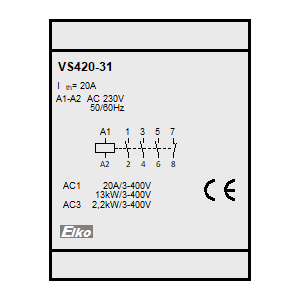 Symbol: styczniki instalacyjne - VS420-31-230V