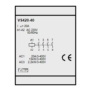 Symbol: styczniki instalacyjne - VS420-40-230V