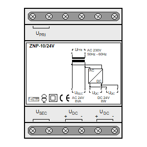 Symbol: styczniki instalacyjne - ZNP-10-24V