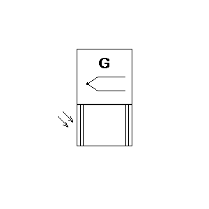 Symbol: generatory - Generator termoelektryczny z niejonizującym źródłem promieniowania cieplnego