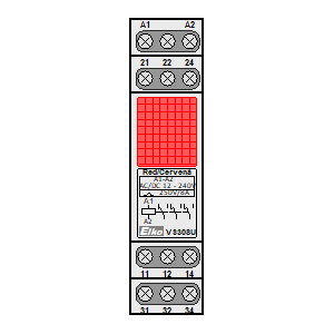 Symbol: przekaźniki pomocnicze - VS308U Czerwony
