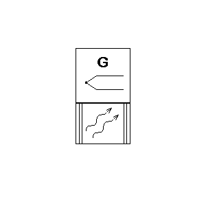 Symbol: generatory - generator termoelektryczny z radioizotopowym źródłem ciepła