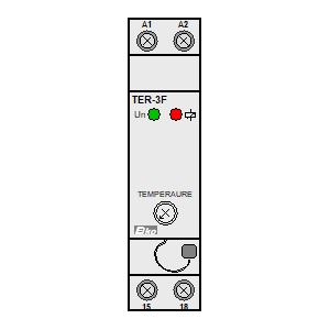 Symbol: termostaty i higrostaty - TER-3F