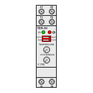 Symbol: termostaty i higrostaty - TER-3H