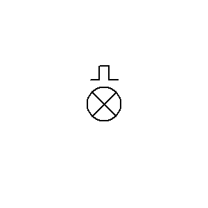 Symbol: źródła i wyświetlacze - źródło światła lampa błyskowa