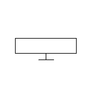Symbol: lights - wall mounted fluorescent light fixture