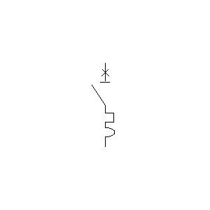 Symbol: wyłączniki nadprądowe - wyłącznik nadprądowy 1P – wariant 6