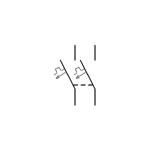 Symbol: wyłączniki nadprądowe - wyłącznik nadprądowy 2P – wariant 3