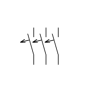 Symbol: wyłączniki nadprądowe - wyłącznik nadprądowy 3P – wariant 1