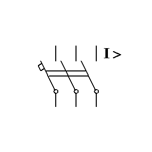 Symbol: wyłączniki nadprądowe - wyłącznik nadprądowy 3P – wariant 2
