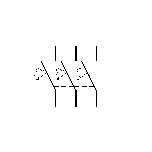 Symbol: wyłączniki nadprądowe - wyłącznik nadprądowy 3P – wariant 3