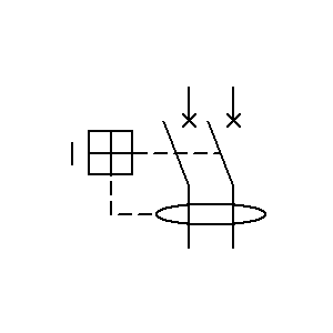 Symbol: wyłączniki - wyłącznik 2P