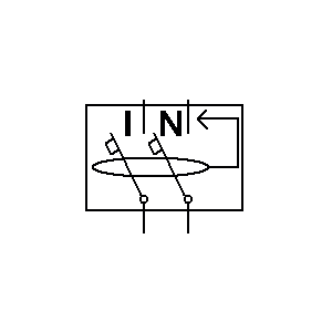 Symbol: wyłączniki - wyłącznik dwubiegunowy