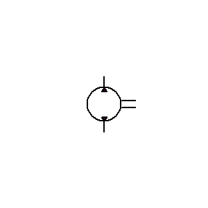 Symbol: generatory - DWUKIERUNKOWY NIEREGULOWANY HYDROGENERATOR
