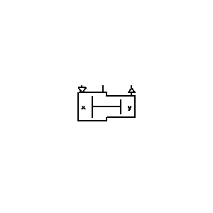 Symbol: przetwornik ciśnienia - MNOŻNIK Z JEDNYM RODZAJEM PŁYNU (UPROSZCZONY)